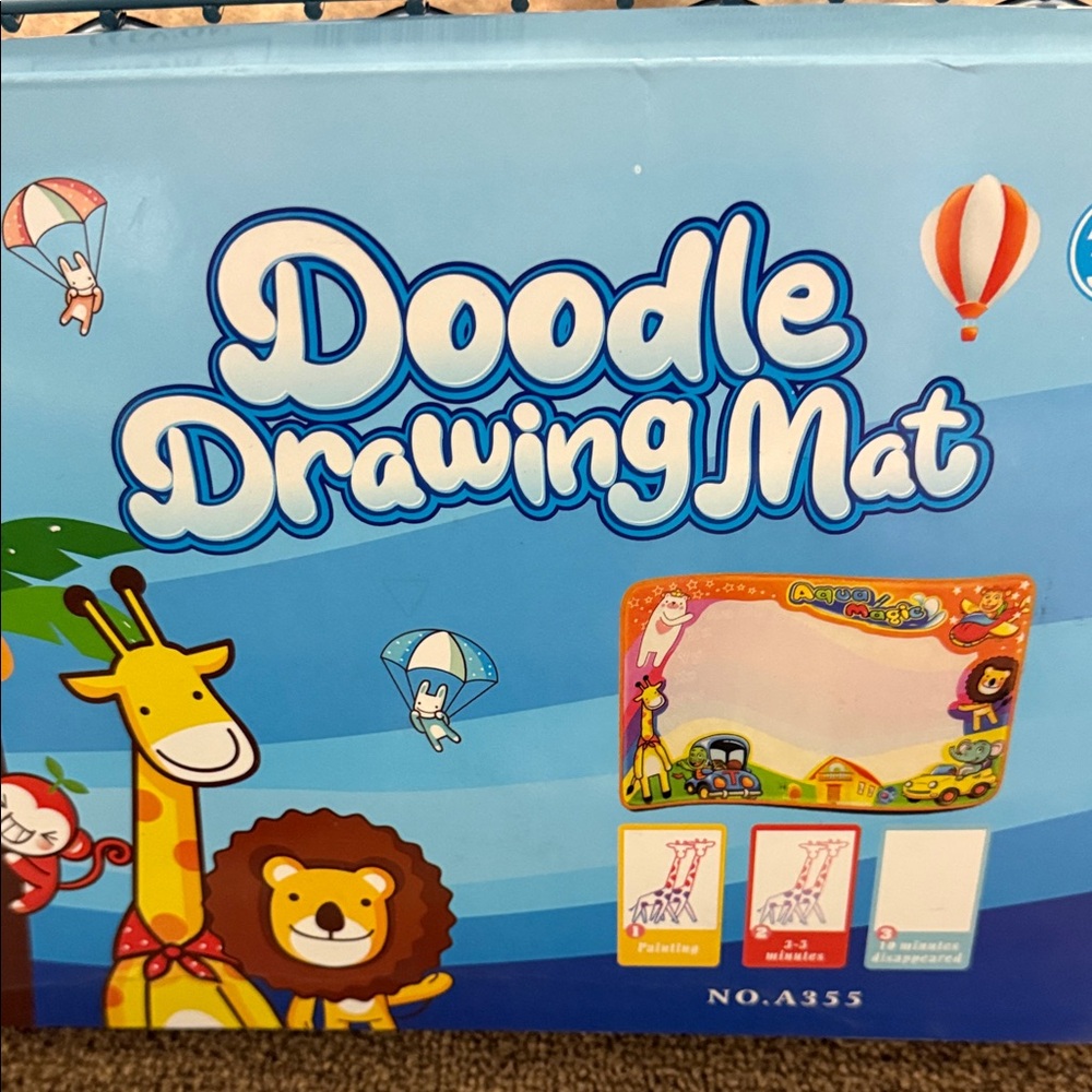 Doodle Drawing Mat Kids Creative Play Mat - Blue